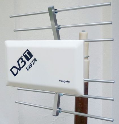 Antena TV, FIF-UIF, DVB-T, castig 28dbi (6 elemente reflectoare 3+3, unghi diedru)