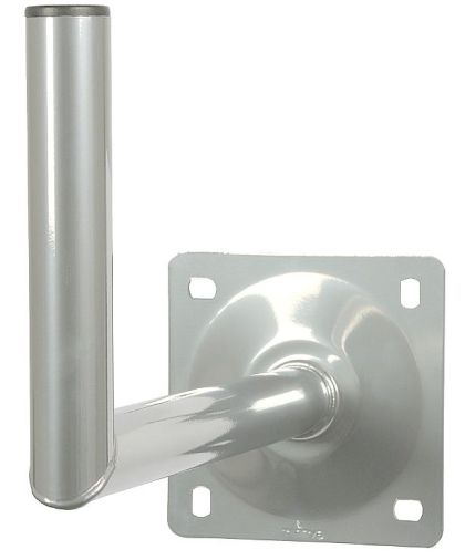 Suport de perete cu talpa 120×142×38mm, 4 gauri, 240×500mm, nichelat