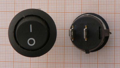 Intre_On-Off R Negru 1cir/2po 6A/250V/21mm