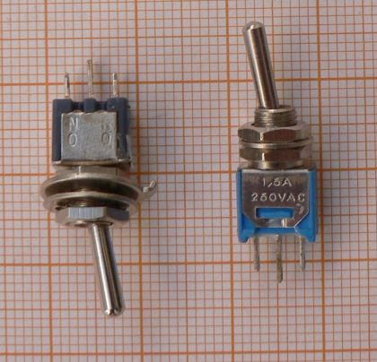 Intre tija On-On P Ni 1*2cir/3po 1A/250V/ fi 5 mm