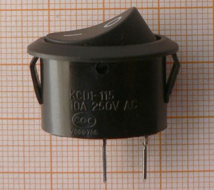 Intrerupator ON-OFF, negru, -, 10A/250V, 26x17x23mm, cod anterior 4-0105