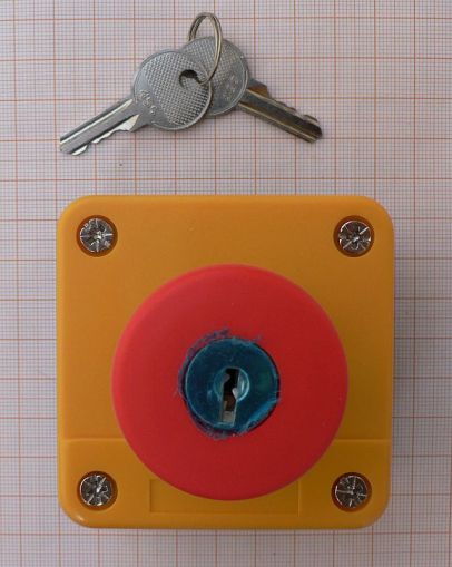 Intrerupator rotativ cu cheie, rosu/portocaliu, circuite/poli, 10A/600V, -, On-Off