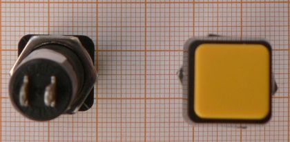 Push buton Off-On, negru, 3A/250V, 12,7mm, cu retinere