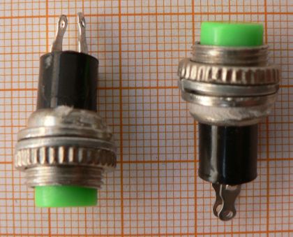 Push buton Off(-On), rosu, A/250V, 10mm