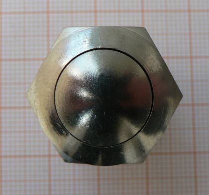Push buton Off-(On), metalic, 1circ/2pol/2poz, 2A/250V CA, gaura fi19mm, pe panou (buton la nivel)