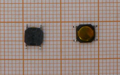 Push buton SMD tip tast pocnitoare, On-On, 2x2circ/8-9poli, 4,6x4,6x0,55mm