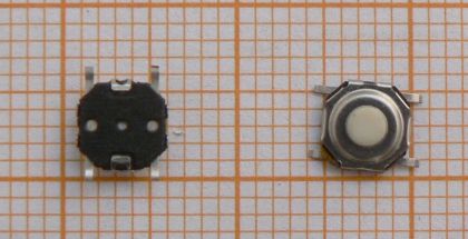 Push buton SMD, Off-(On), 2x1circ/4pol, 5x5x1,4mm