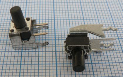 Push buton tip tast pocnitoare, Off-(On), 1circ/2pol, 6x6x9mm