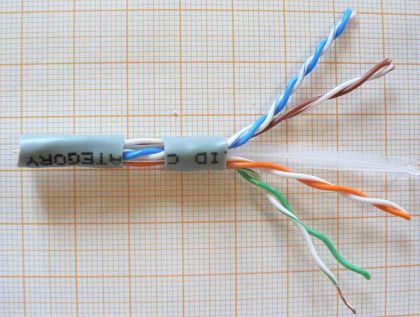 Cablu UTP cat.6, 6,8mm, 23AWG, 4x2x1/0,574mm cupru
