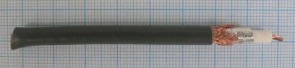 Cablu KH155, coaxial ultraflexibil 50 Ohm, 19x0,28mm cupru, tresa cupru cositorita 80% + folie aluminiu, 7,4mm PVC negru
