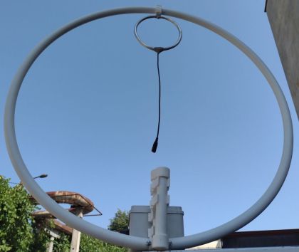 Antena Bucla Magnetica Ø630mm cu Amplificator pentru Receptie FM (Radio)