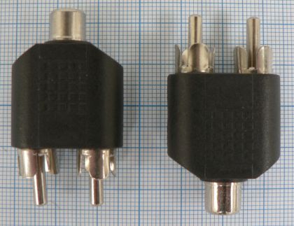 Adaptor/reductie Jack mama 3, 5 stereo -2 x RCA tata