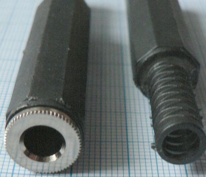 Mufa jack mama 6,3mm mono, pe cablu 6,5mm