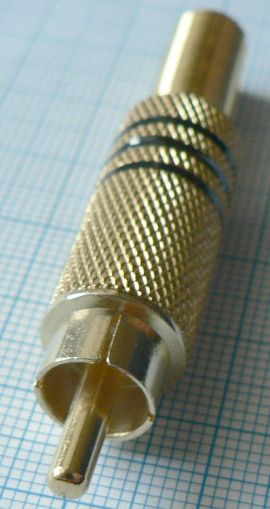 Mufa RCA tata, pe cablu 7mm