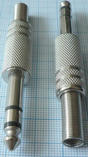 Mufa jack tata 6,3mm stereo, pe cablu 6,5mm (standard)