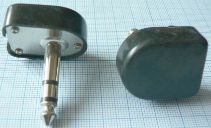 Mufa jack tata 6,3mm stereo, pe cablu 7mm