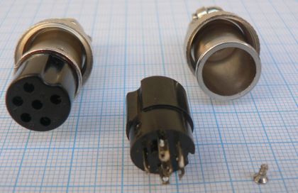 Mufa microfon MIC325, 6 pini, mama, 3,9mm