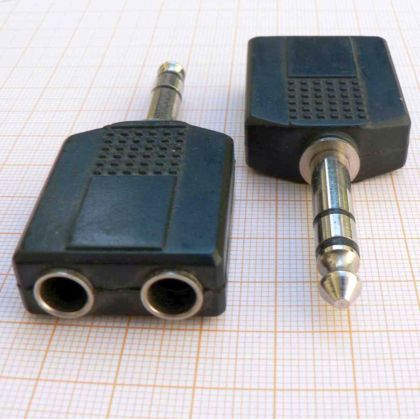Adaptor/reductie jack tata 6,3mm stereo - 2x jack mama 6,3mm mono