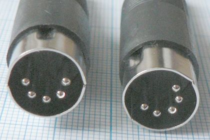 Mufa DIN tata, 5 pini, pe cablu 6,5mm