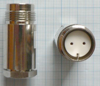 Mufa bi-axial mama, cablu RG213, cu filet