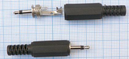 Mufa jack tata 2,5mm mono, pe cablu 4mm