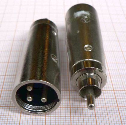 Adaptor/reductie XLR tata - RCA tata