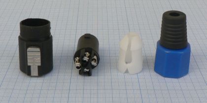 Mufa speakon tata, pe cablu 16mm