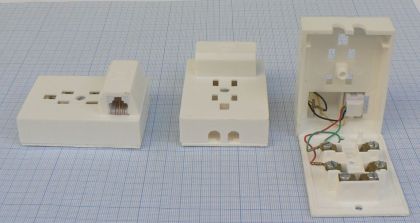 Priza telefon perete, sistem vechi cu nou (6/4)