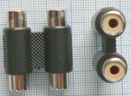Adaptor/reductie 2x RCA mama - 2x RCA mama