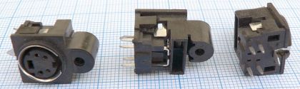 Mufa S-VHS mama, 4 pini, placa, fixare PCB
