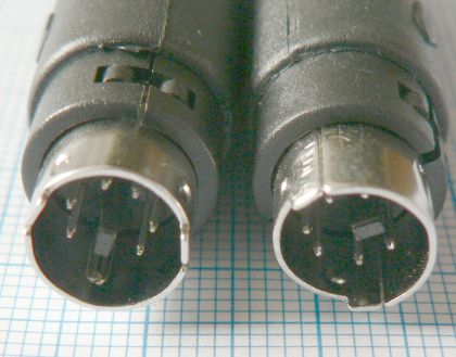 Mufa S-VHS tata, 6 pini, pe cablu 5mm
