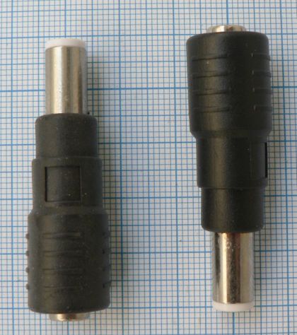 Mufa adaptoare tip reductie DC, 7,5x0,9x13,5mm tata - 2,5x5,5x10mm mama