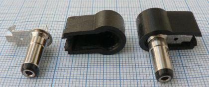 Mufa/conector DC tata 1x3.8x9.5 5mm,90 grade