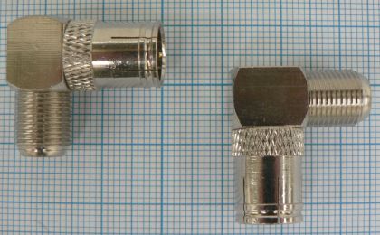 Adaptor/reductie F tata (fixare rapida) 90° - F mama