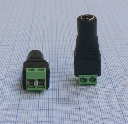 Mufa adaptoare tip reductie, 2 borne cu surub mama - DC 2,1x5,5mm