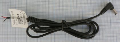 Cablu pentru surse DC, 90 grade, 2,5x5,5mm, 1,5m