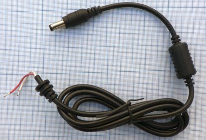 Cablu alimentare mufa DC tata 2,5x5,5mm cu ferita, 1,2m