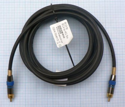 Cablu prelungitor RCA tata - RCA tata, HQ, 5m