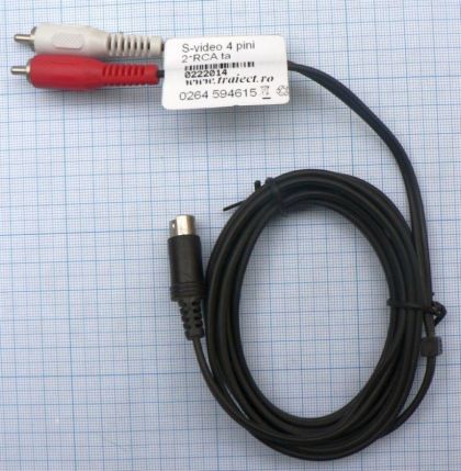 Cablu S-VHS tata - 2x RCA tata, 2m
