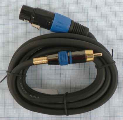 Cablu XLR mama - RCA tata (aurit), 2m