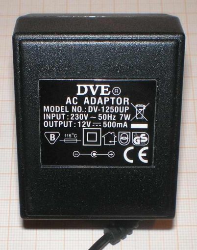 Sursa de alimentare 12V/0,5A, intrare 220Vca, marca Tonze, 2,4/6W (conector iesire specific Tonze)