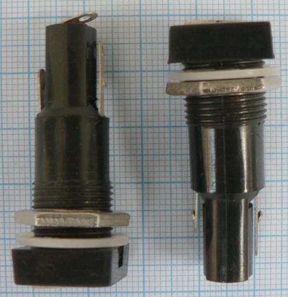 Soclu siguranta, montaj panou, rotund, 6x30mm