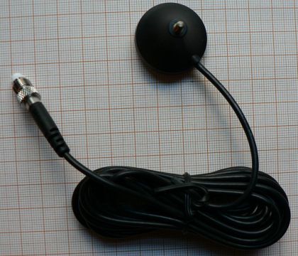 Suport magnetic M3 (baza), fi29mm, pentru antena, cu 3m cablu RG174 si mufa FME mama