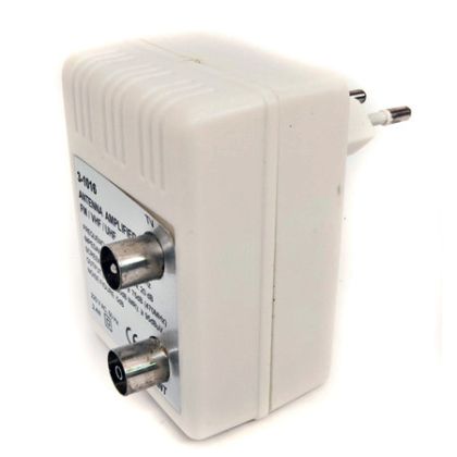 Amplificator de semnal TV/CATV, 1 IN - 1 OUT, banda 47-862 MHz, castig 20 dB