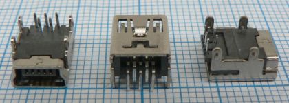 Mufa mini USB mama B, 5 pini,pe placa