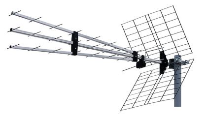 Antena TV de exterior, UIF, pentru canalele 21-69, castig 9, 5-15 dBi