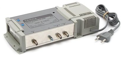 Amplificator de semnal TV CATV 1*IN-2*OUT, in banda TV 47-862 ,castig 34 dB, reglabil