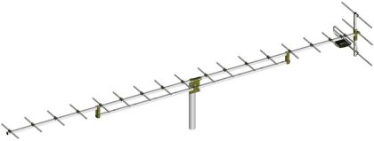 Antena profesionala TV, UIF, pentru canalele 21-26,castig 17dBi