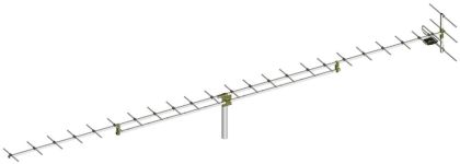 Antena profesionala TV, UIF, pentru canalele 21-35, castig 17.6 dBi