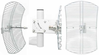 Antena de semnal WiFi, cu reflector grid, 5, 5 GHz, 27 dBi
